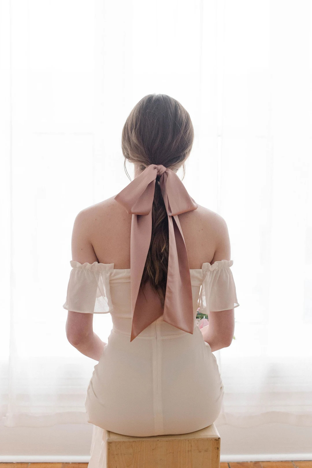 Silk Bridal Bow Blush Pink - Etsy | Etsy (US)