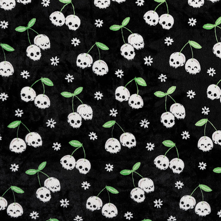 Summerween Velvet Plush Throw – Skull & Cherries Design, for All Ages | Walmart (US)