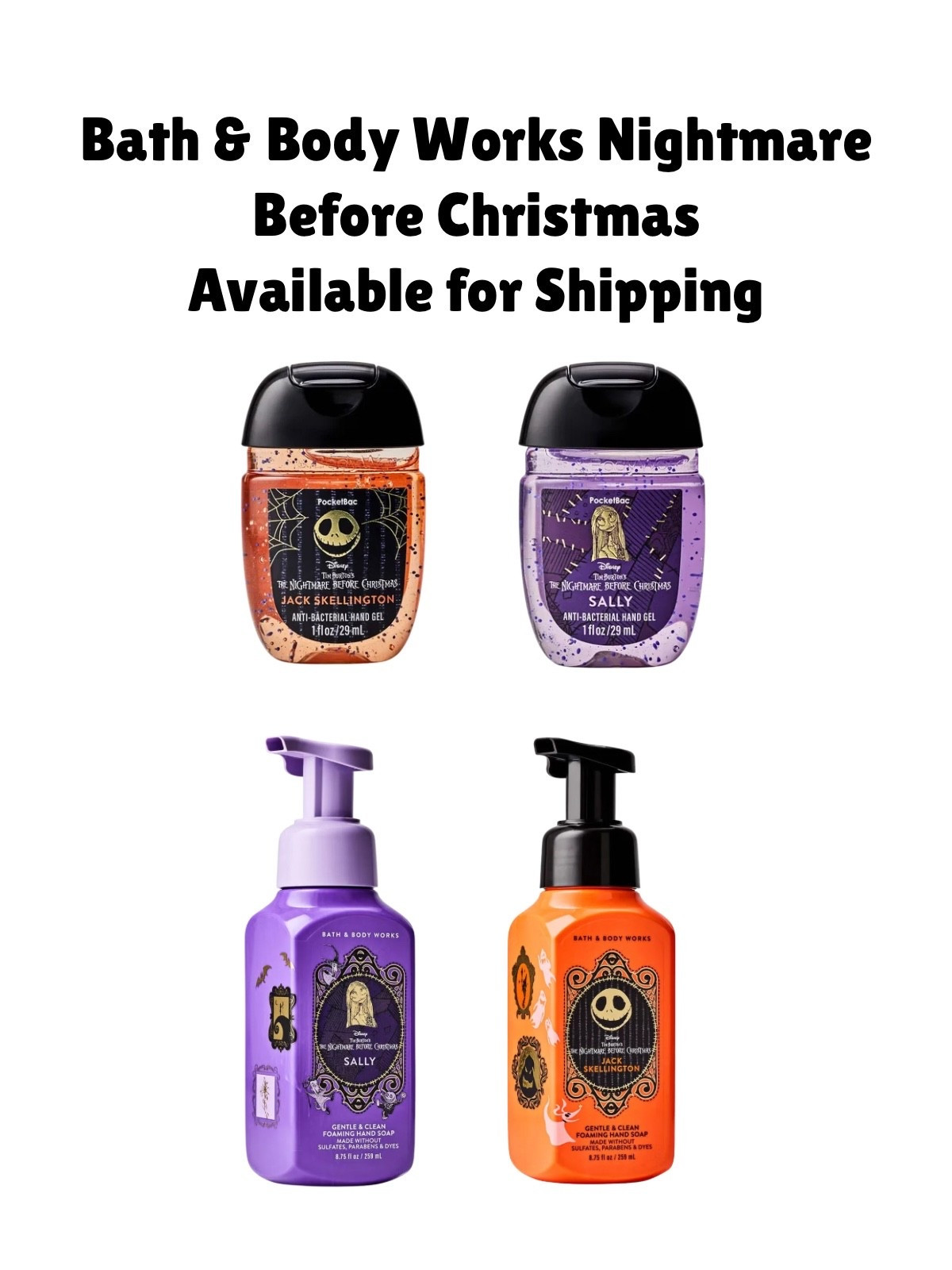 Here’s what little bit is still in stock for shipping of the Bath & Body Works Nightmare Before Christmas collection

#LTKSeasonal #LTKHome #LTKselfcare