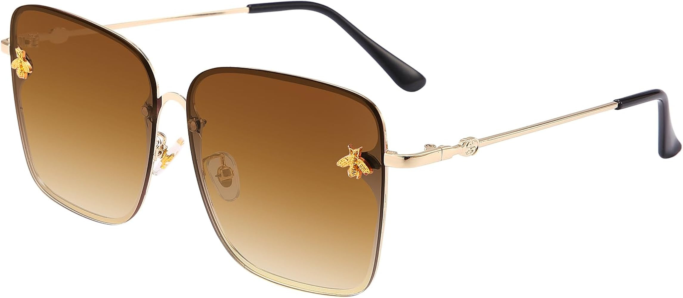 Dollger Square Oversized Sunglasses for Women Trendy Sunglasses Large Frame Gradient Lens UV400 P... | Amazon (US)