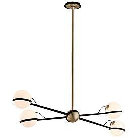 Ace 49 1/2" W Bronze and Brushed Brass Pendant Light | Lamps Plus