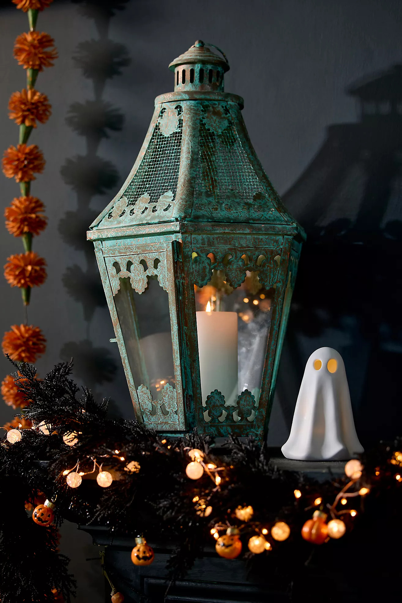 Glass Pumpkin + Tinsel Garland | Anthropologie (US)
