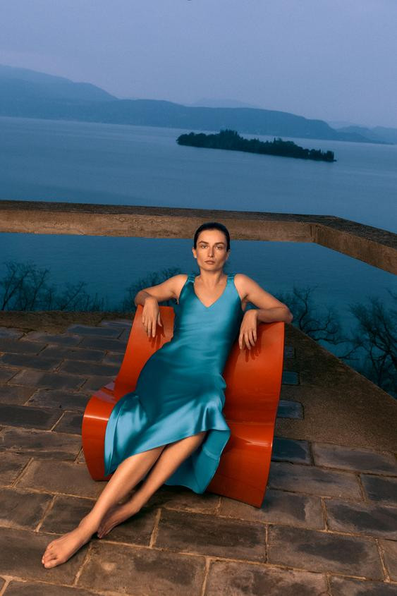 SATIN EFFECT MIDI DRESS | Zara US