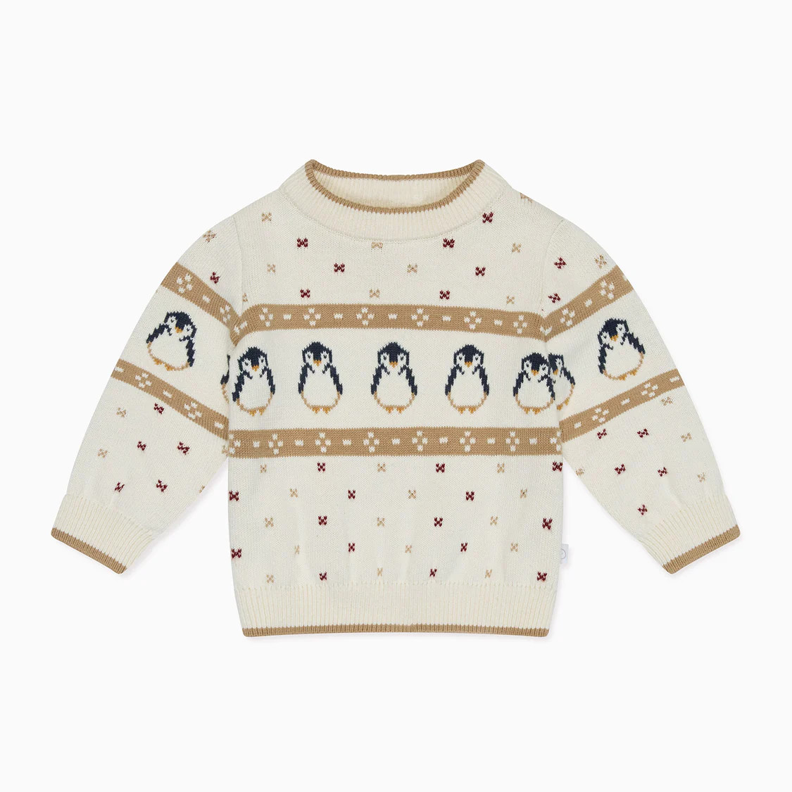 Penguin Fair Isle Knitted Jumper | Baby Mori