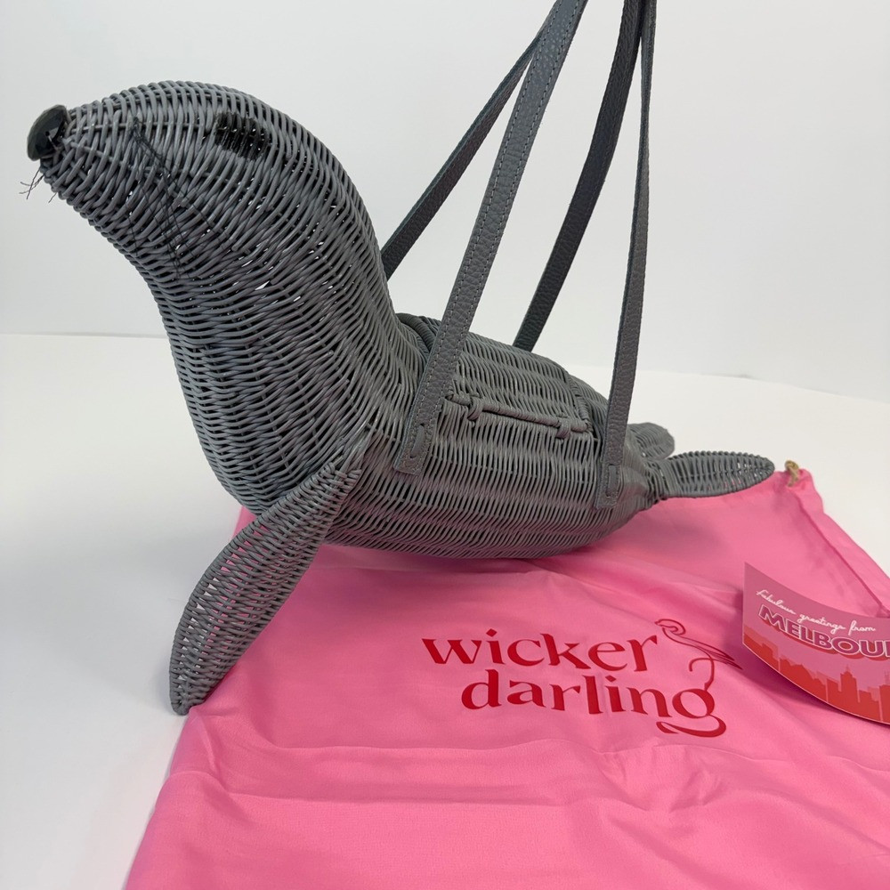 Wicker Darling Neil the Seal II Grey Wicker Handbag Limited Edition 3 of 25 Rare | Poshmark