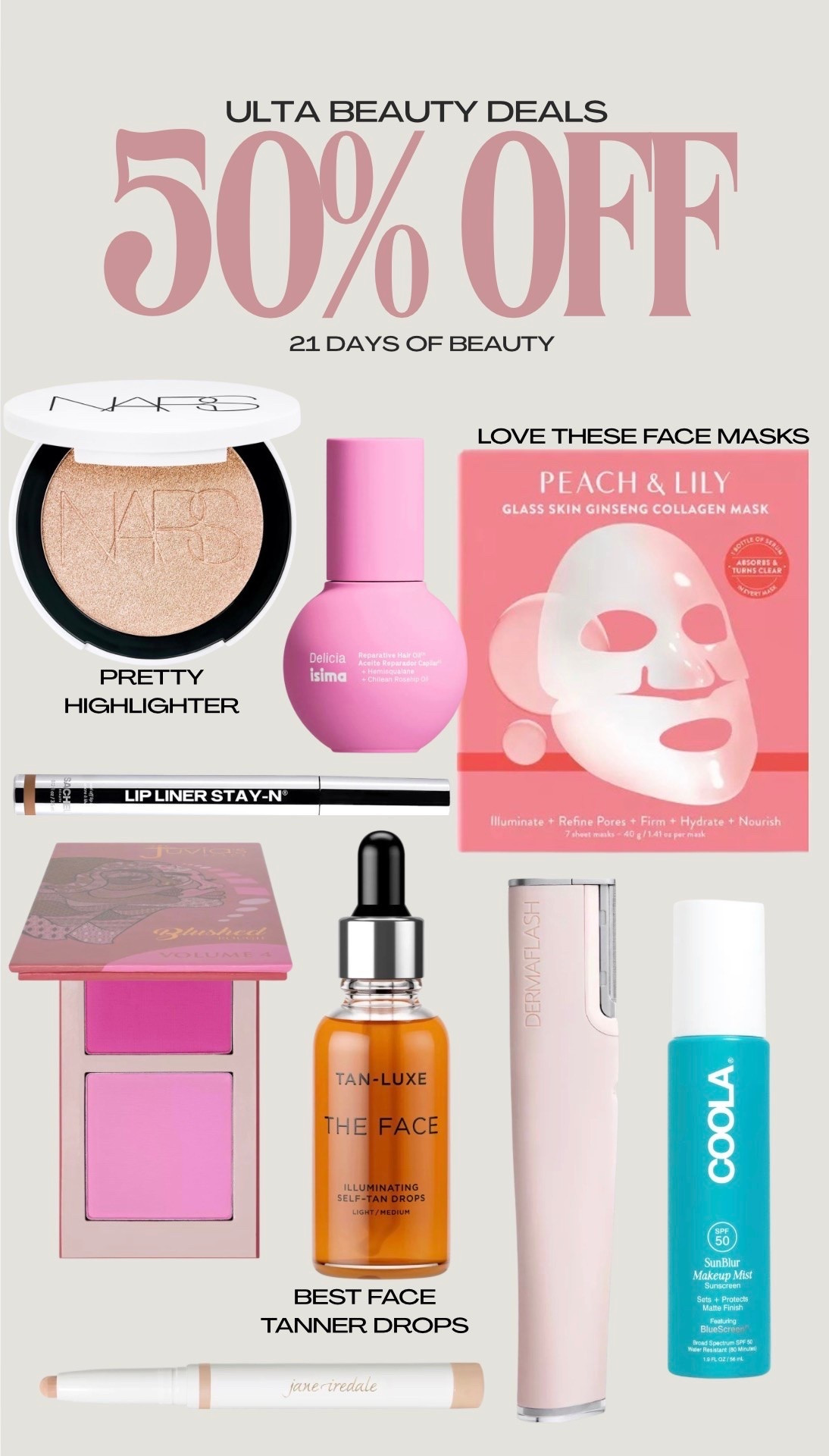 Ulta 50% off beauty deals

#LTKSaleAlert #LTKBeauty