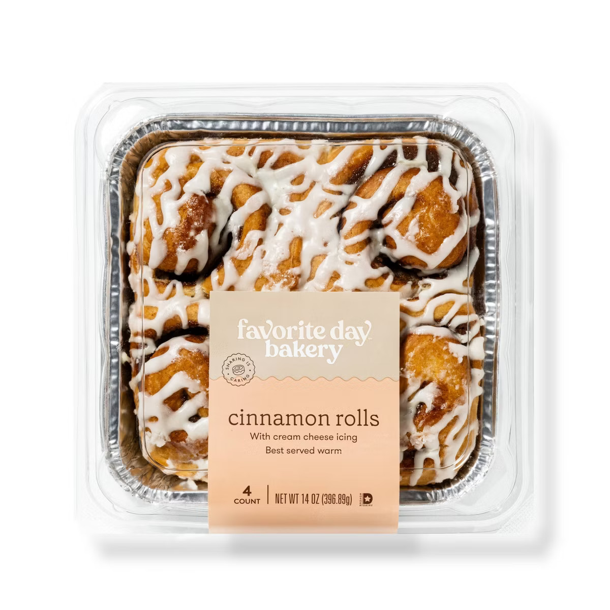 Cinnamon Rolls with Cream Cheese Icing - 14oz/4ct - Favorite Day™ | Target