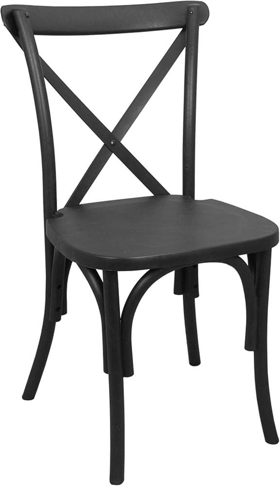 EMMA + OLIVER Black Resin X-Back Chair | Amazon (US)