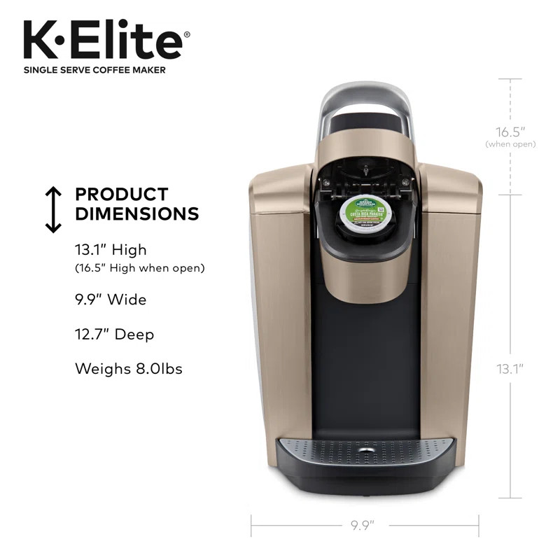 Keurig K-Elite Single-Serve K-Cup Pod Coffee Maker with Iced Coffee Setting and Strength Control | Wayfair North America