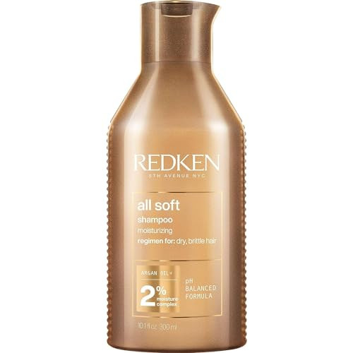 Redken All Soft Shampoo | Deeply Moisturizes and Hydrates | Softens, Smooths, and Adds Shine | Safe for Color-Treated Hair | Nourishing Shampoo for Dry Hair | With Argan Oil | Amazon (US)