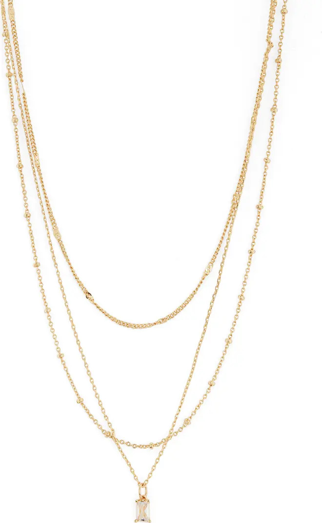 BP. Layered Cubic Zirconia Pendant Necklace | Nordstrom | Nordstrom