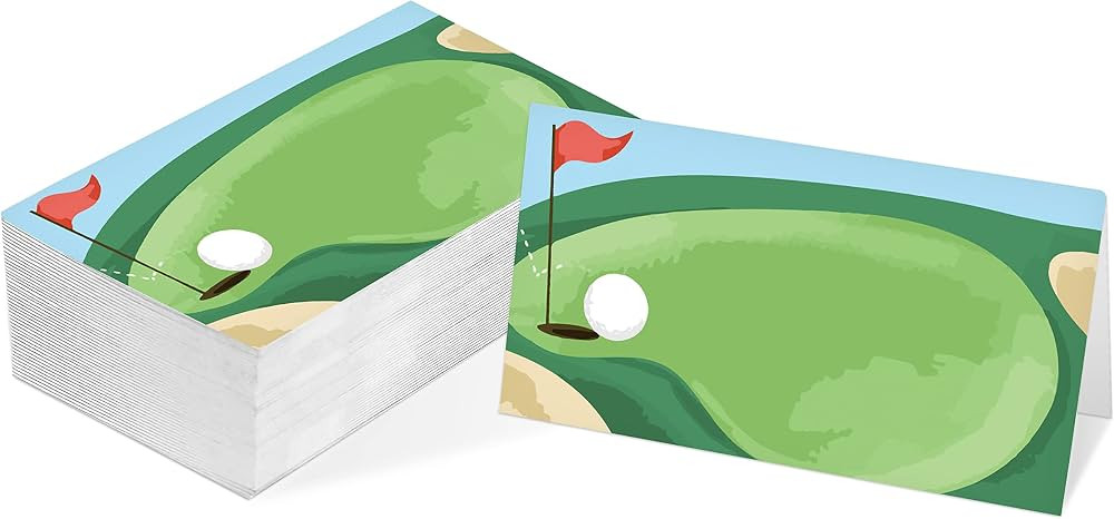 Table Place Card, Golf Themed Tent Style Cards, Pack of 25 Half-Fold Reception Place Card, Hole i... | Amazon (US)