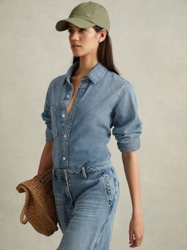 Relaxed Denim Shirt | Reiss UK