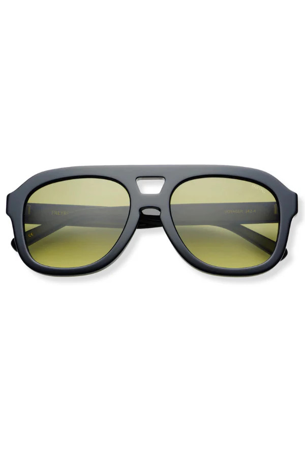 Freyrs Voyager Black Acetate Oversized Aviator Sunglasses | The Willow Tree