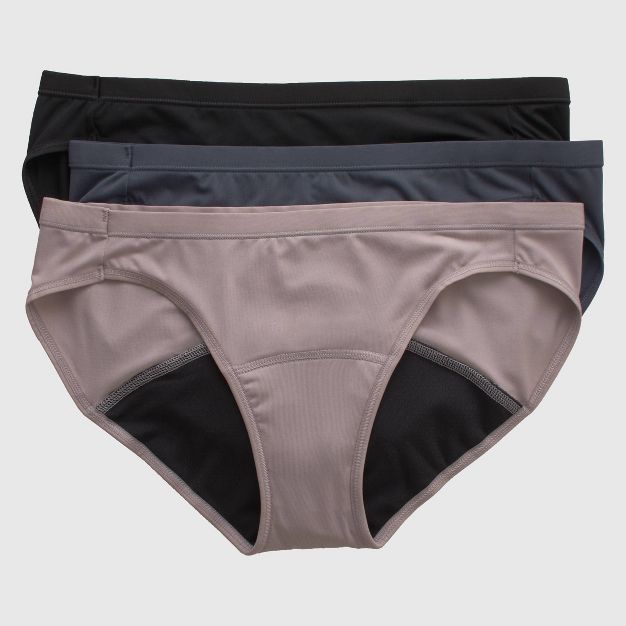Hanes Women's 3pk Comfort Period and Postpartum Light Leak Protection Bikini Underwear - Colors M... | Target