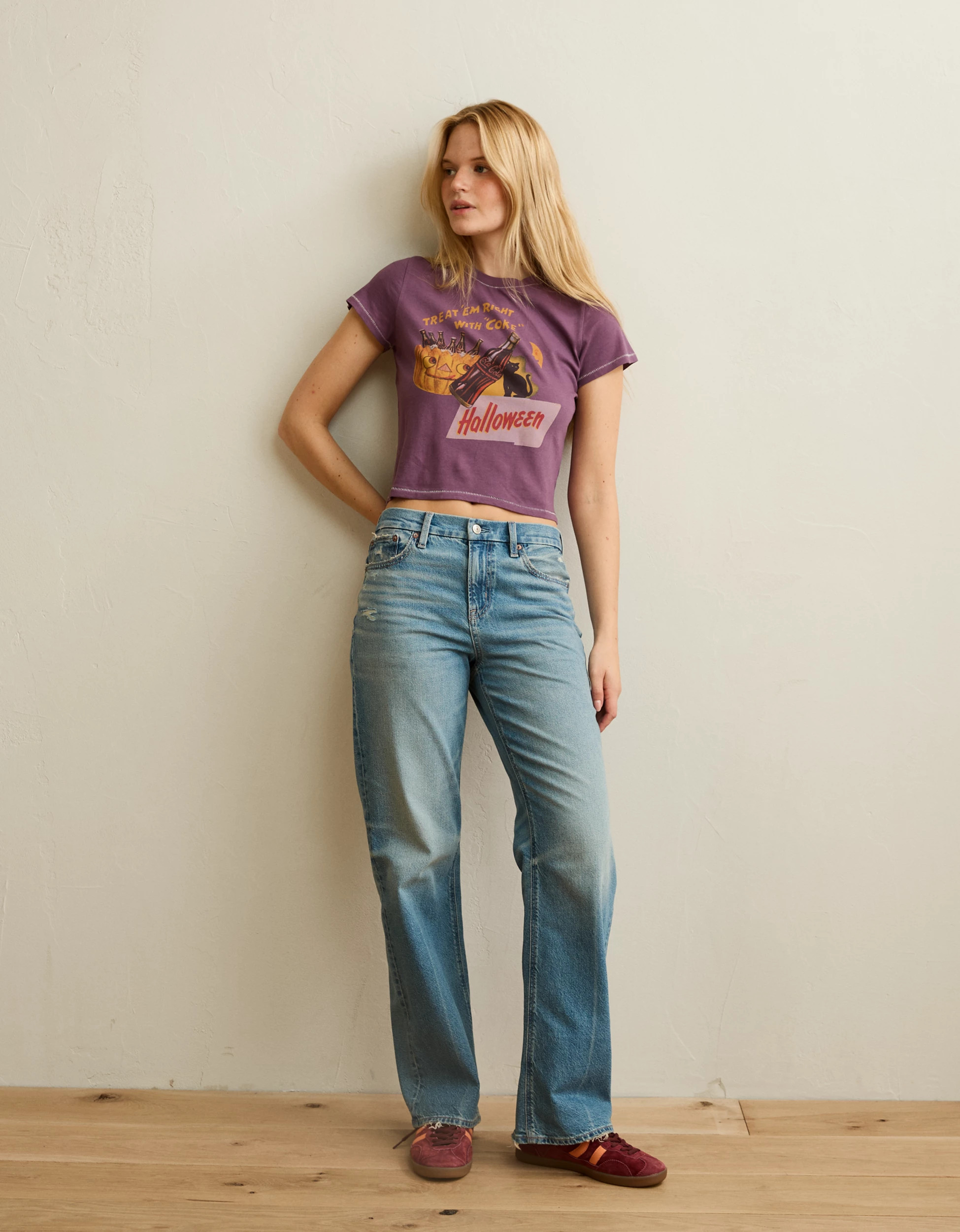 AE Coca-Cola Halloween Graphic Shrunken T-Shirt | American Eagle Outfitters (US & CA)