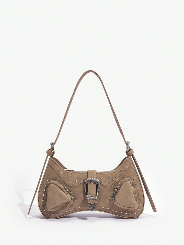 SHEIN ICON Women's Fashion Diamond Decoration Clutch Bag, Shoulder Bag | SHEIN