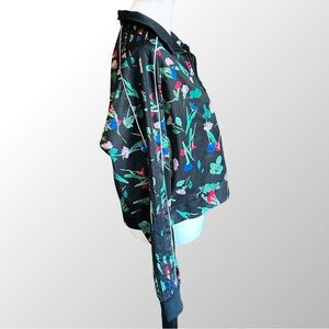 Adidas Jacket Women’s Size XL Black Bellista Floral Cropped Track‎ Jacket | Poshmark