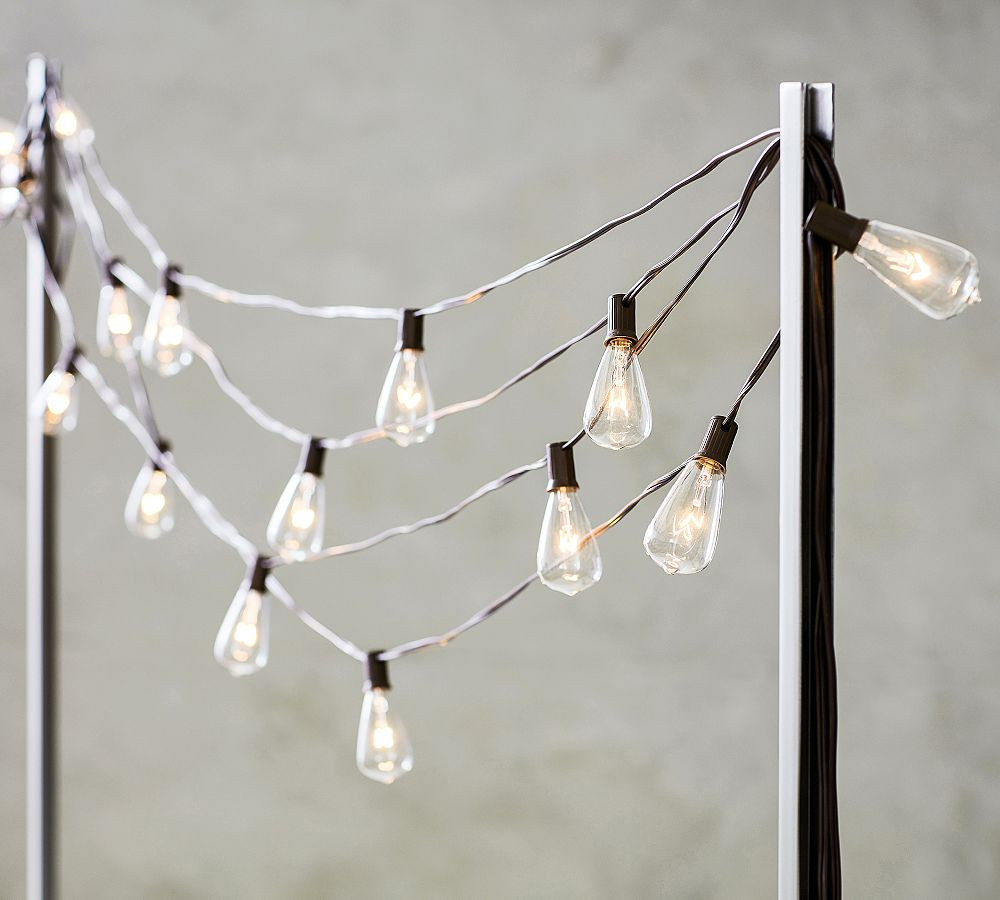 String Light Set: Standing String Light Posts + Edison String Light | Pottery Barn (US)