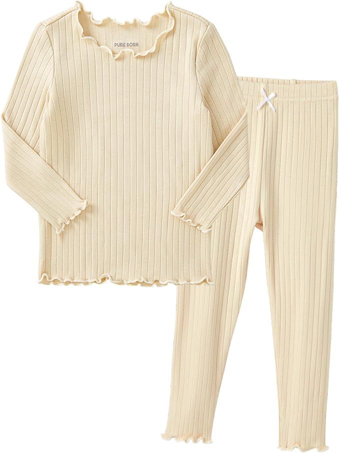 pureborn Baby Pajamas Set Pjs - Kids Toddler Boy Girl Long Sleeve Snug Fit Cotton Sleepwear 2pcs ... | Amazon (US)
