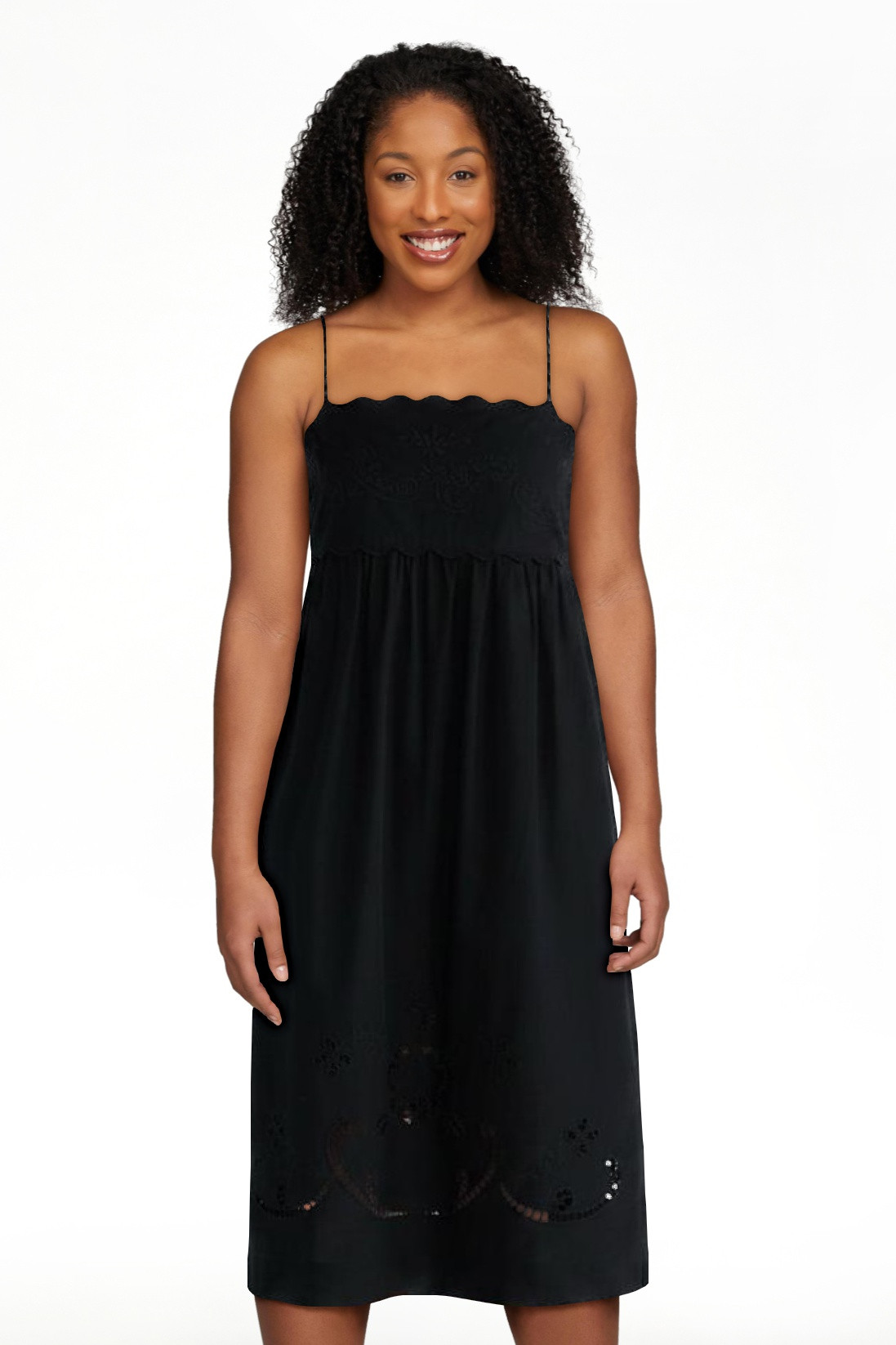 Free Assembly Women\u2019s Embroidered Cotton Midi Dress, Sizes XS-XXL | Walmart (US)