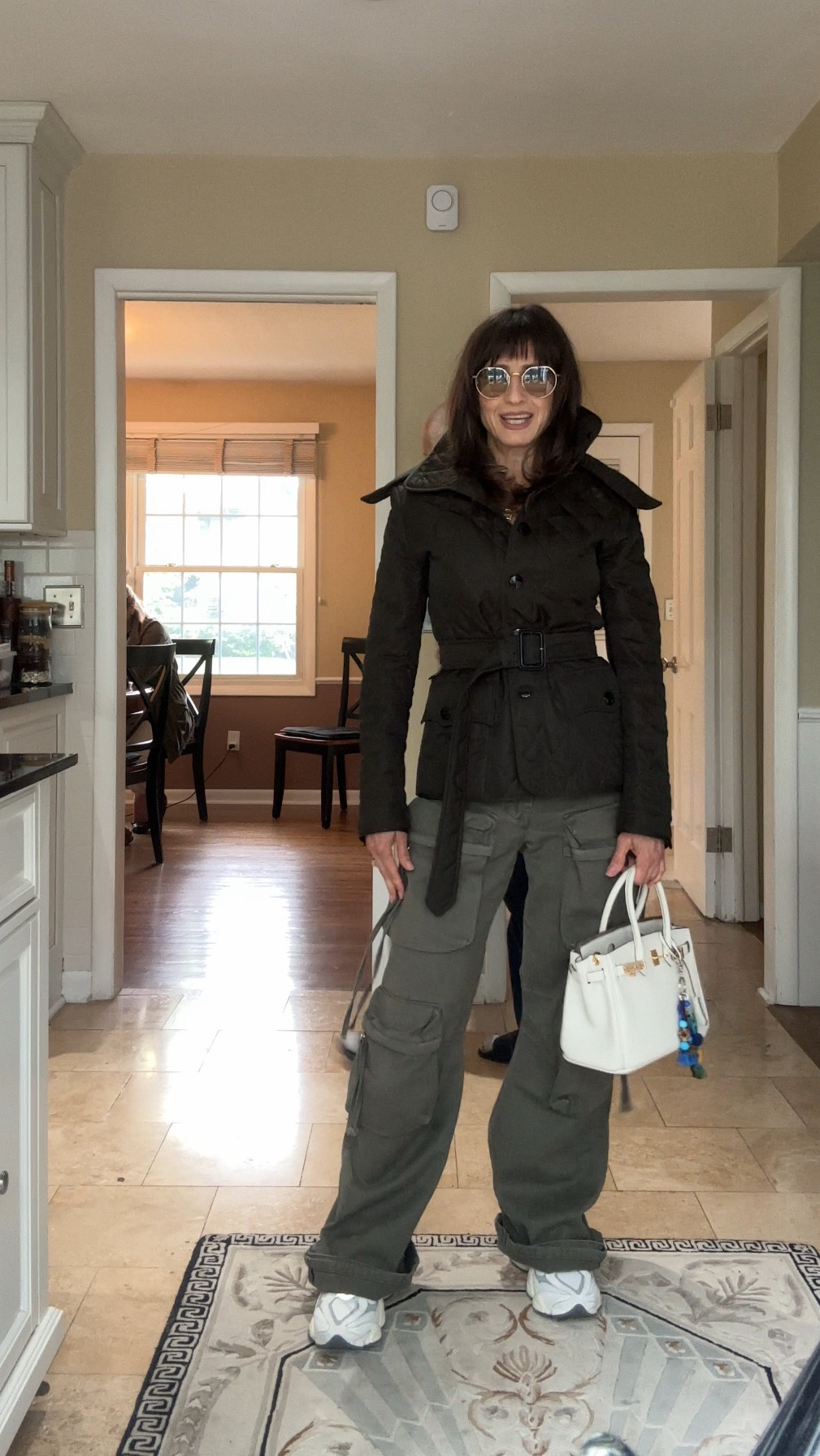 These are ZARA men’s pants. I am normally a 32 or 34 in women’s and I am wearing 36 in men’s. This is an old Burberry trench coat. I found a couple second handed that I linked. Bodysuit fits true to size and sneakers run half a size small

#LTKActive #LTKOver40 #LTKStyleTip