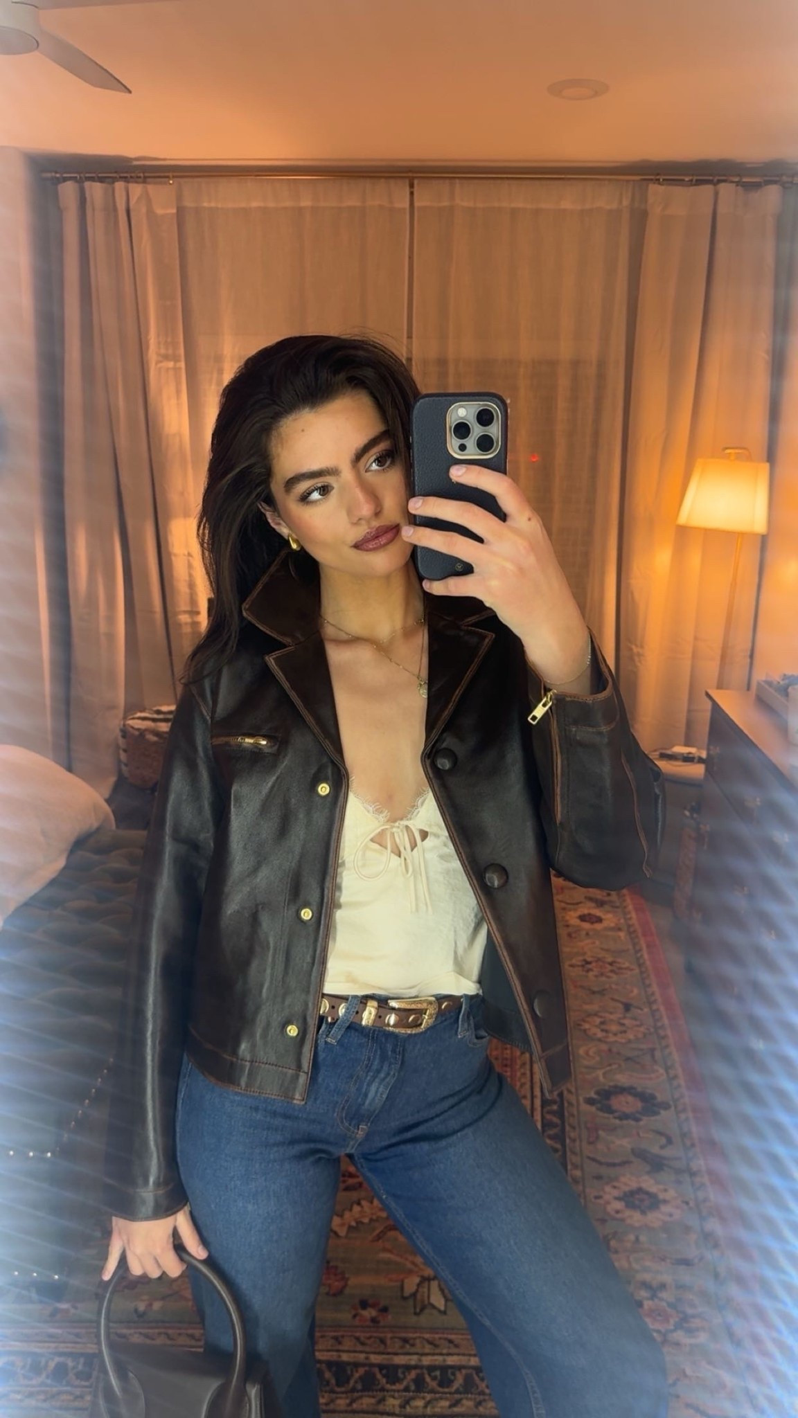 Leather and lace 

#LTKootd