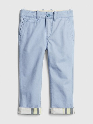 Plaid-Lined Khakis | Gap US