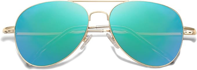 SOJOS Classic Aviator Sunglasses for Women Men Metal Frame Spring Hinges SJ1030 | Amazon (US)