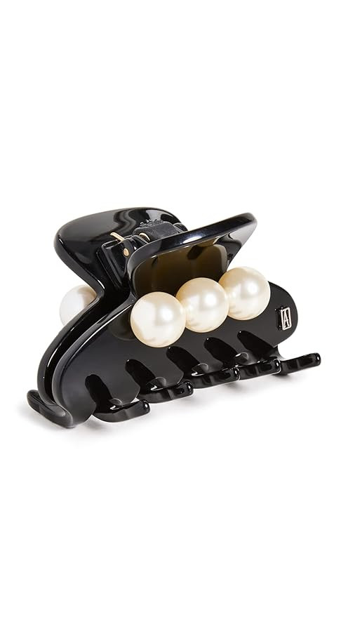 Alexandre de Paris Women's Les Perls Pince Small Hair Clip, Black/Pearl, One Size | Amazon (US)