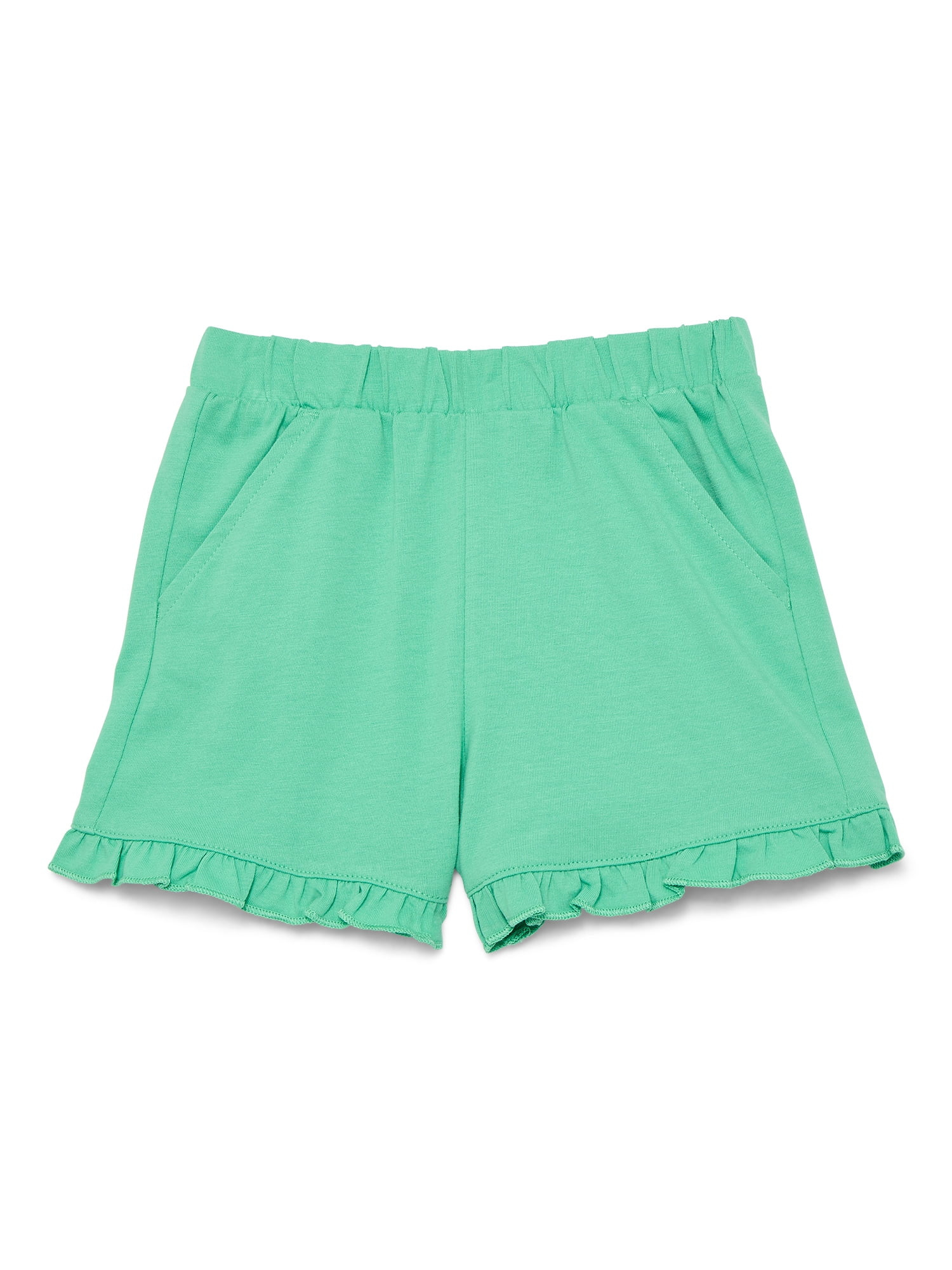 Wonder Nation Toddler Girls Ruffle Hem Shorts, Sizes 18M-5T | Walmart (US)