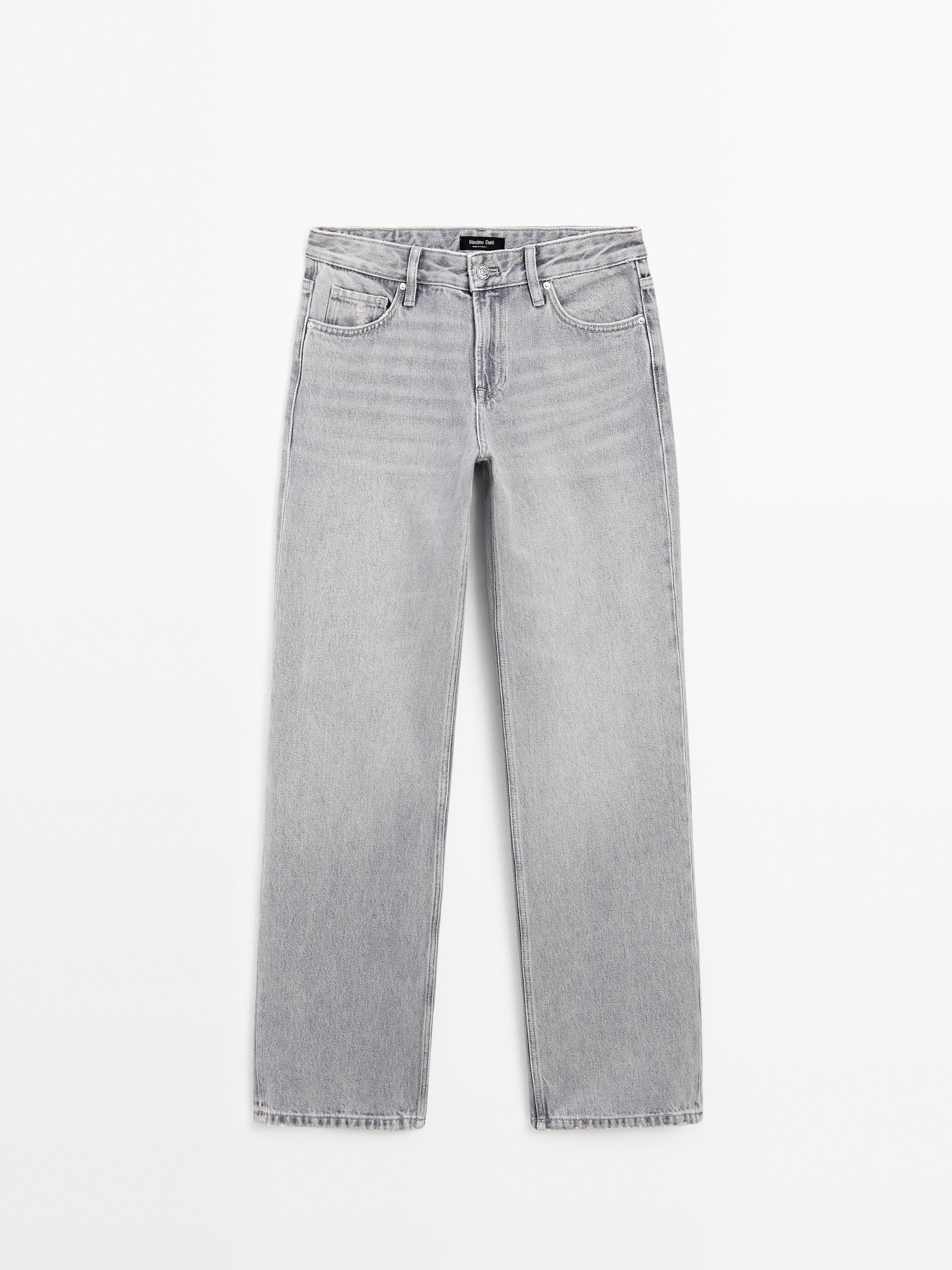 Straight-leg Jeans: straight silhouette from waist to ankle, with no additional leg adjustments. ... | Massimo Dutti UK