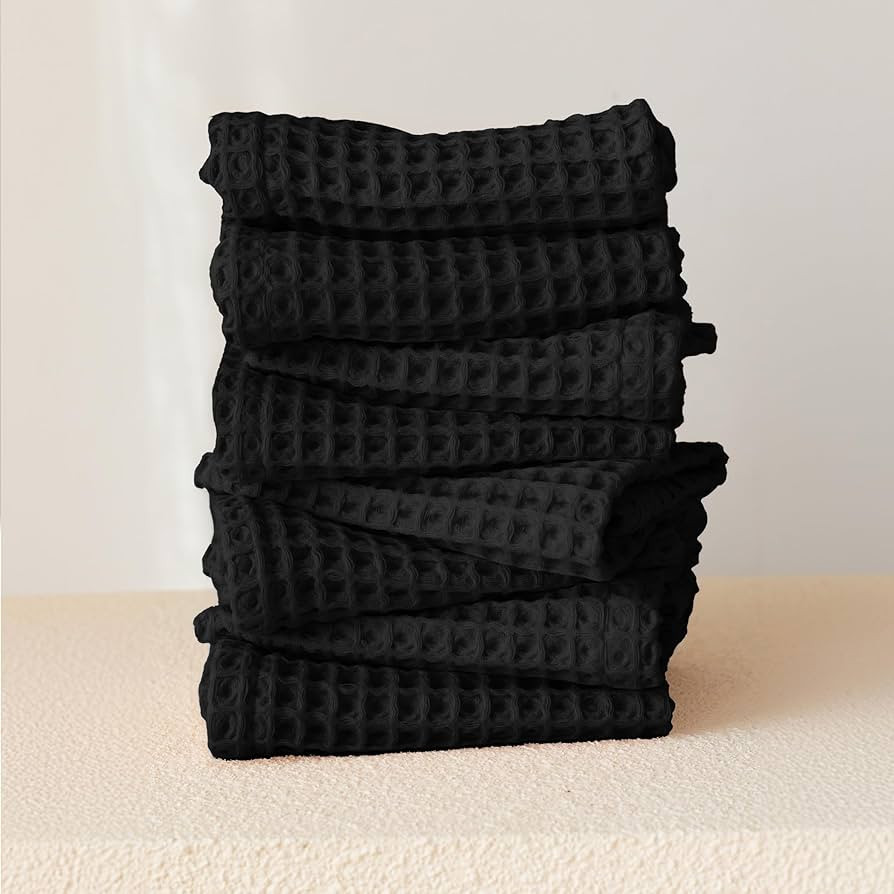 Premium 100% Turkish Cotton Wash Cloths & Face Towels Pack of 8, Luxury Turkish Waffle Washcloth ... | Amazon (US)