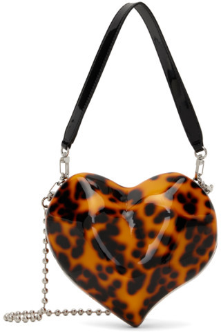 SIMONMILLER - Orange & Black Molded Heart Bag | SSENSE