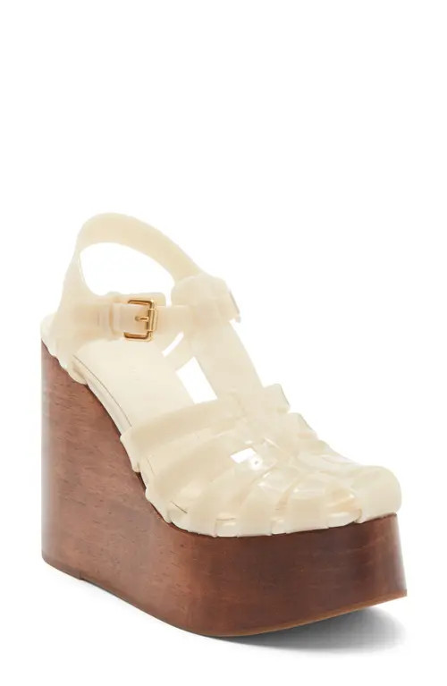 FARM Rio Fisherman Jelly Wedge Sandal in Ivory at Nordstrom, Size 8.5 | Nordstrom