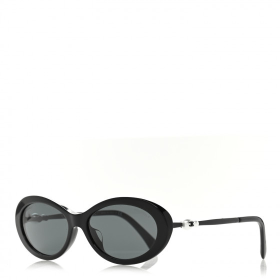 CHANEL Acetate Pearl Sunglasses 5428-H Black | FASHIONPHILE (US)