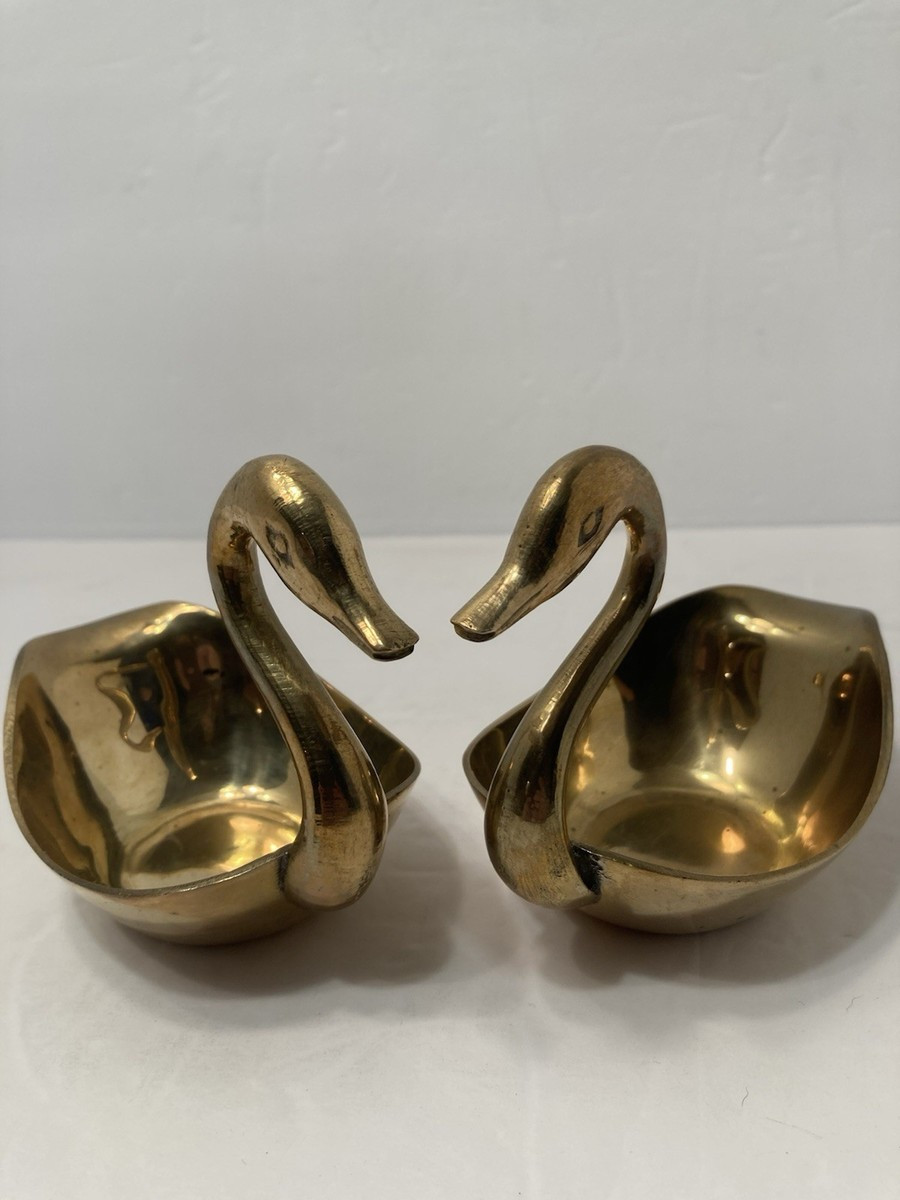 brass swan trinket dishes (2) | eBay US