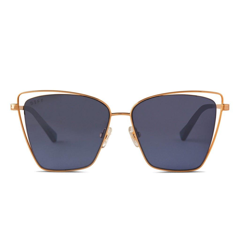 COLOR: gold   blue gradient sunglasses | DIFF Eyewear
