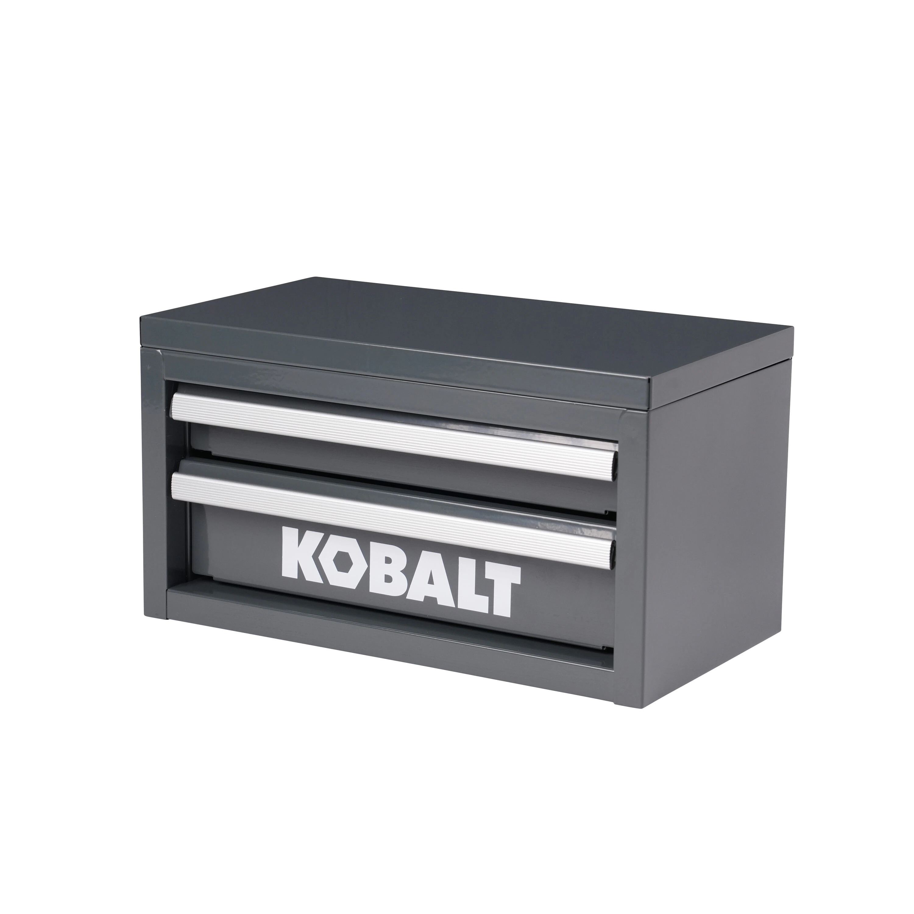 Kobalt Portable Tool Boxes 10.83-in W x 5.91-in H x 5.91-in D 2 -Drawer Gray Steel Tool Box | 56098 | Lowe's