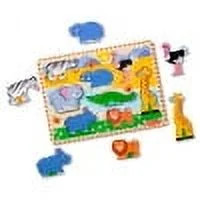 Melissa & Doug Safari Wooden Chunky Puzzle With Wild Animal Theme (8 Pcs) - FSC Certified - Walma... | Walmart (US)