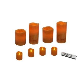 Mottled Orange LED Candle Set with Remote by Ashland® | Michaels Stores