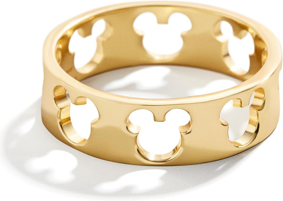 BaubleBar Disney's Mickey Mouse Outline 18K Gold-Plated Sterling Silver Ring | Amazon (US)