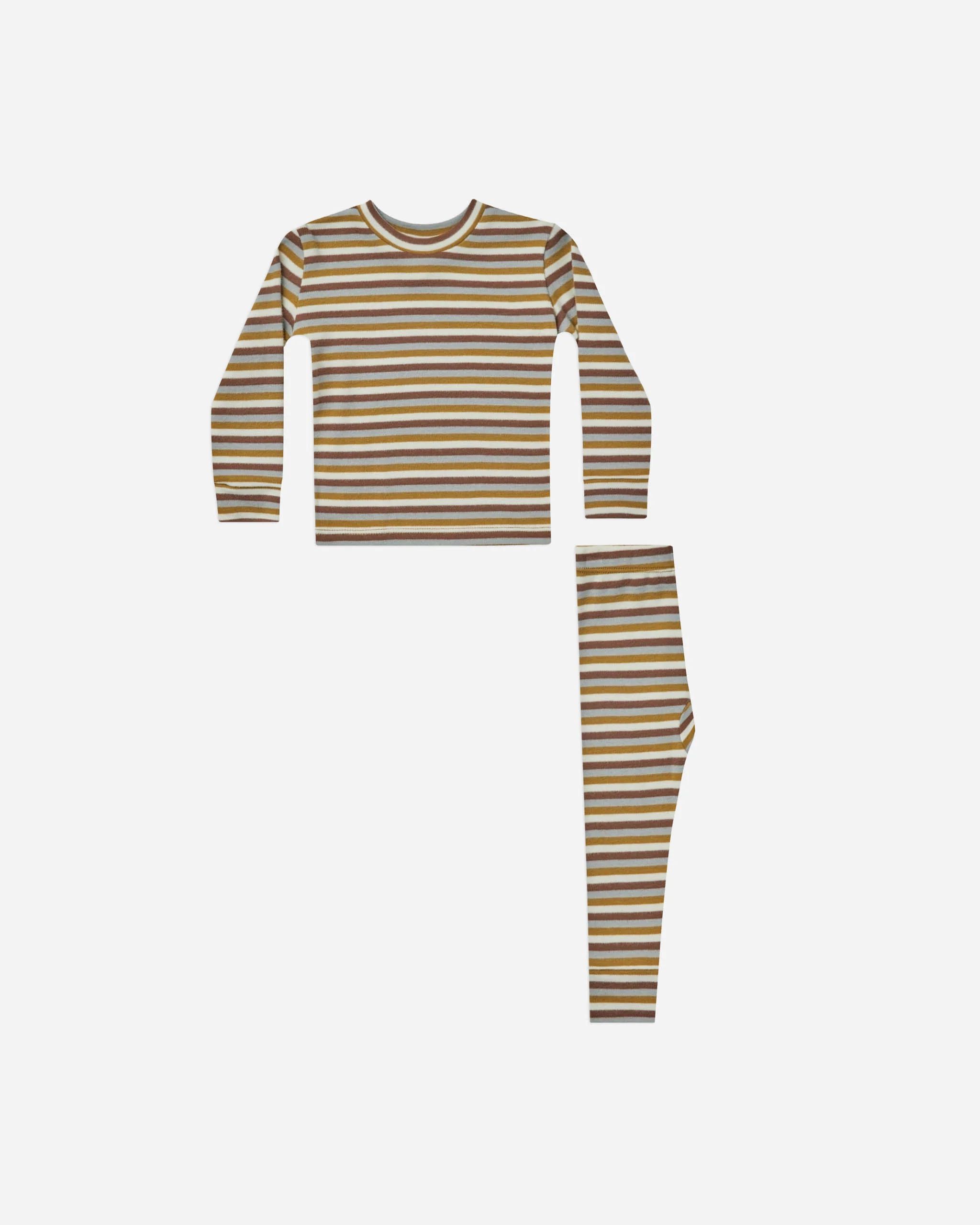 long sleeve pajama set || multi stripe | Rylee + Cru