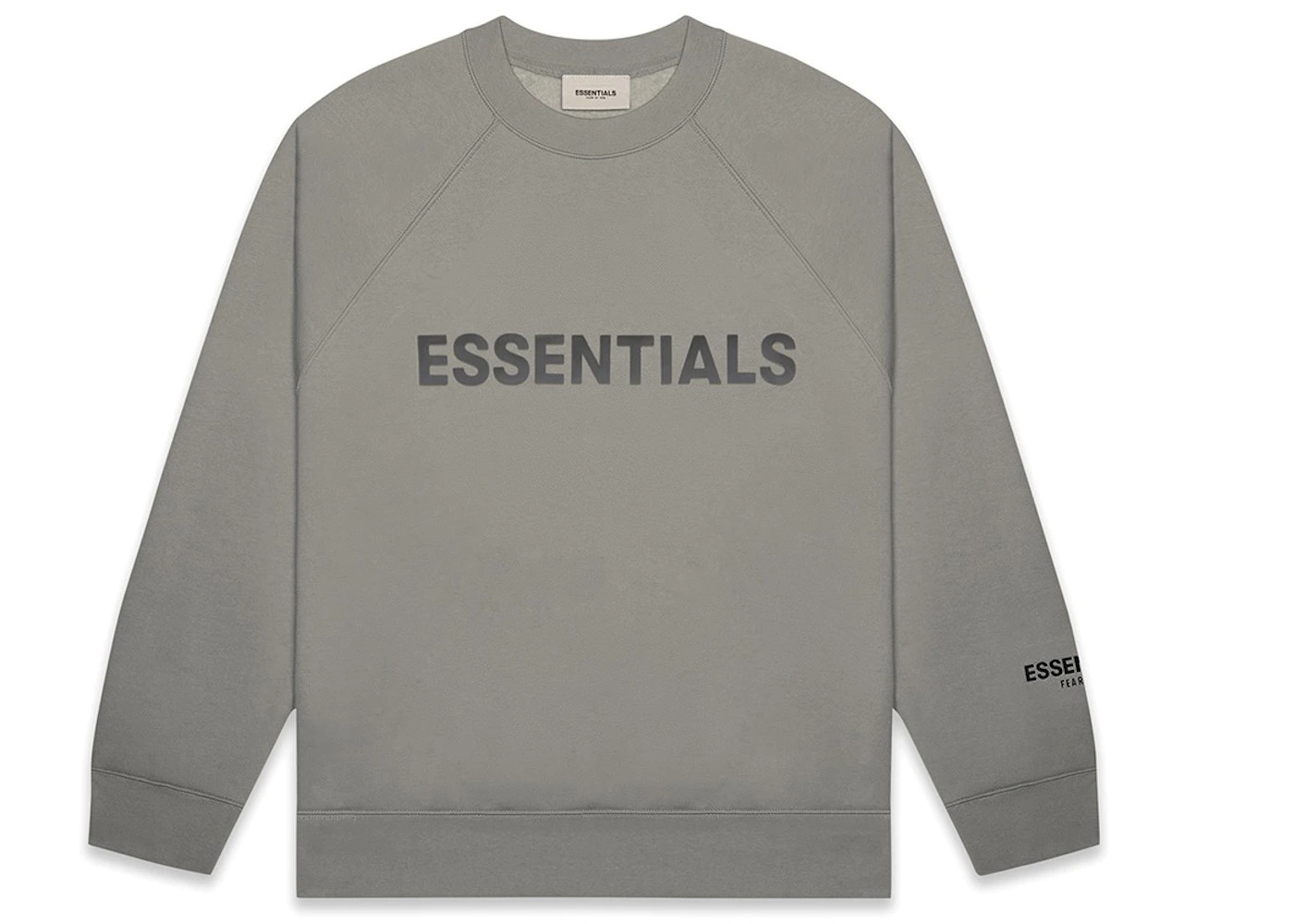Fear of God Essentials Crewneck Applique LogoCement | StockX