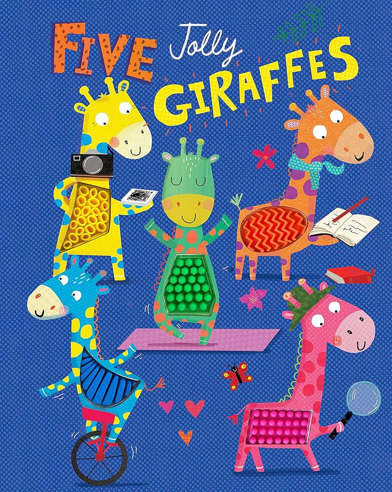 Five Jolly Giraffes - Silicone Touch and Feel Board Book - Counting | Amazon (US)