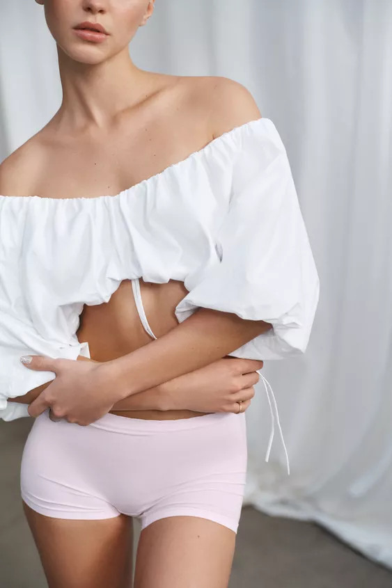 HEAVY COTTON BALLOON TOP | Zara US