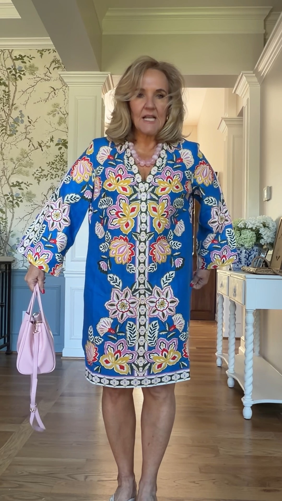 Wearing size 8 reg. 15% off code on website It’s lightweight linen blend and gorgeous. Selling fast! 4 prints available. Linking other favorite spring summer dresses.

#LTKOver40 #LTKWedding #LTKSaleAlert