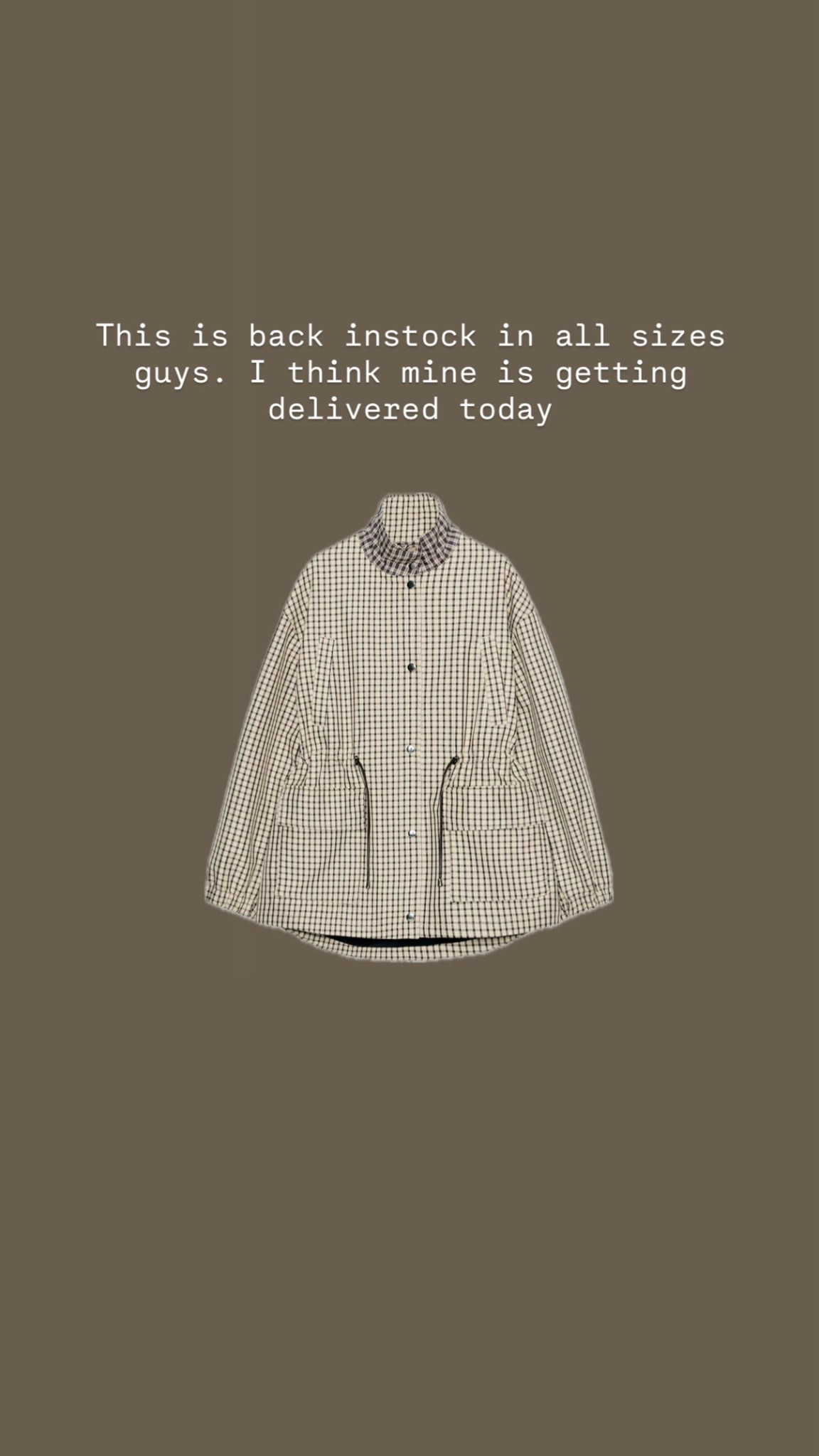 Zara jacket back instock in all sizes 🤎