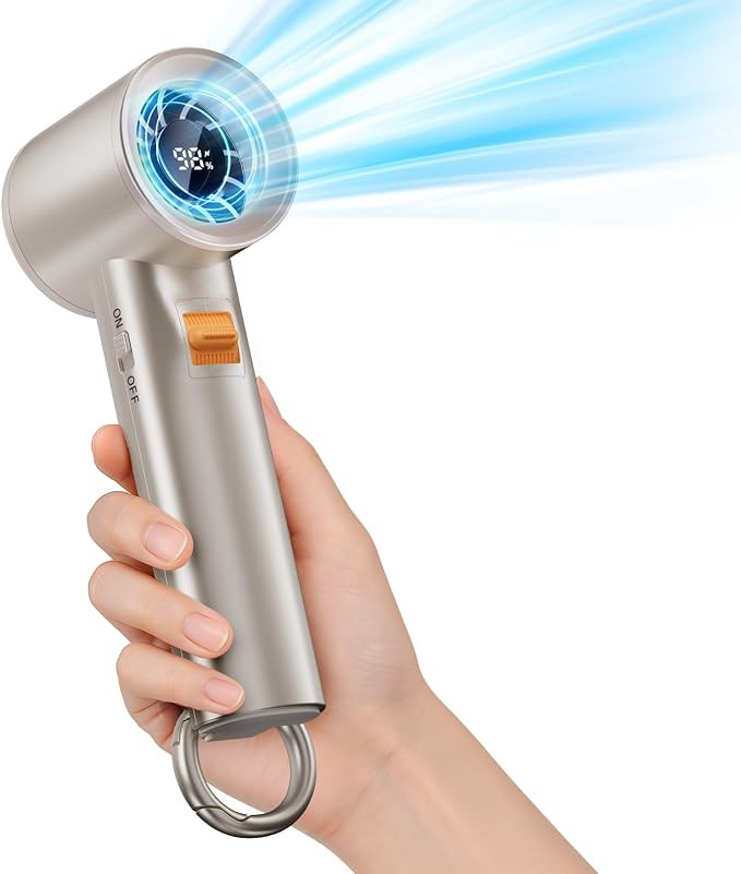 Portable Handheld Turbo Fan for Outdoor - 5000mah Mini Handheld Personal Pocket Fan for Powerful ... | Amazon (US)