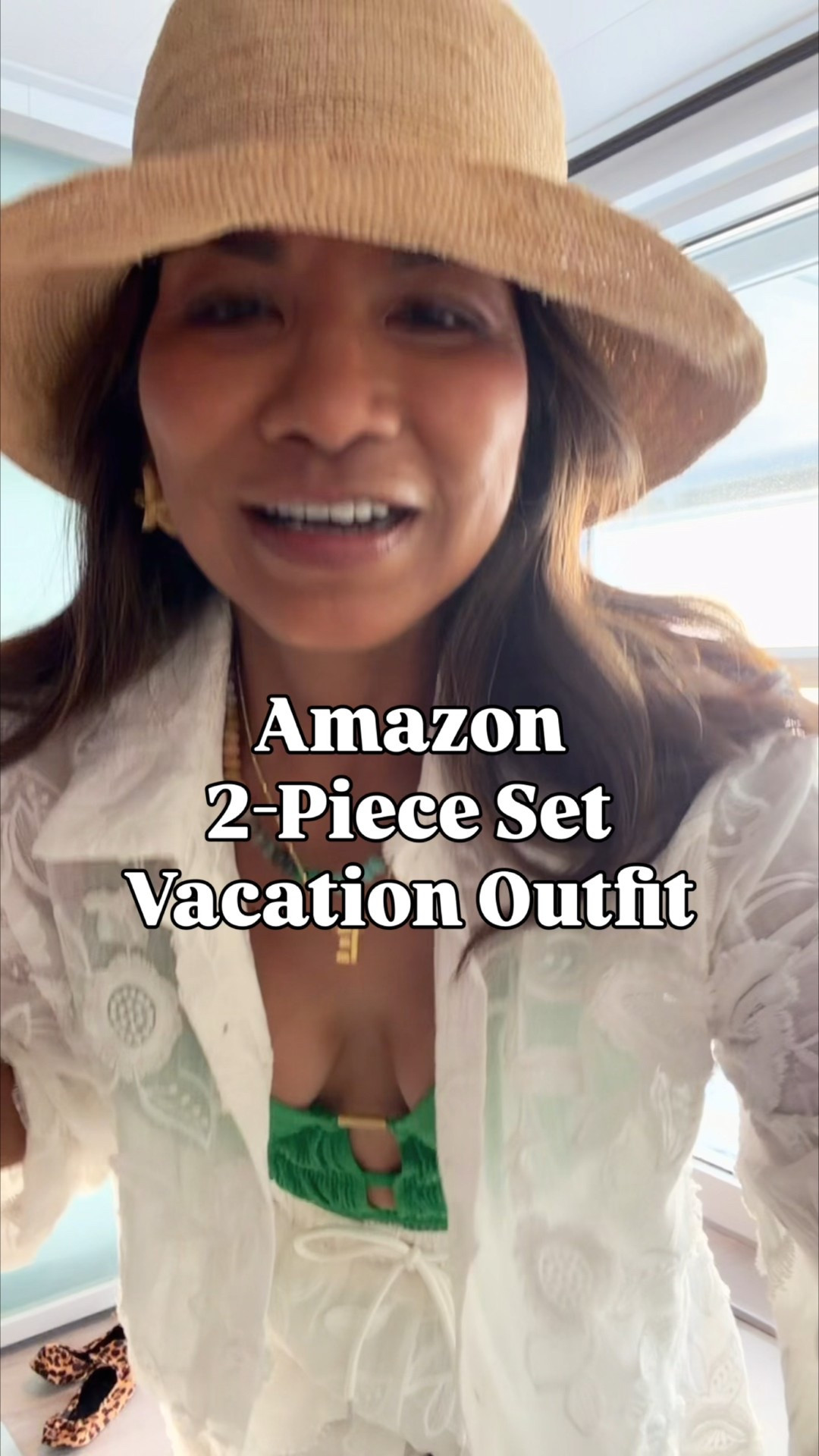 I’m 5’2” 118#ish for reference 
Amazon Set that looks designer—This gives more coverage as swim cover up. Wearing small tts.
Sandals tts.
Swimsuit with great back coverage and great quality. 
All Accesories are linked. 
Cruise outfit, vacation outfit, resort wear Amazon finds, what I wore on a cruise vacation, fashion over 40, over 50 style, midlife fashion, petite fashion,midlife fashion, affordable fashion, fashion over40 

#LTKFindsUnder50 #LTKootd #LTKSeasonal #LTKPetite #LTKOver40